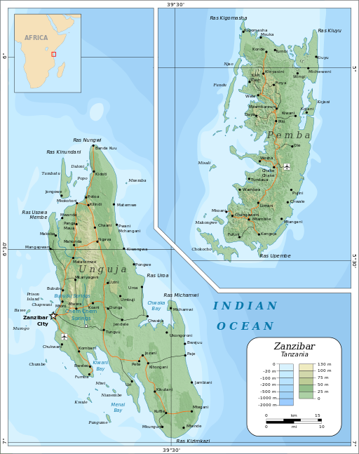 Map zanzibar